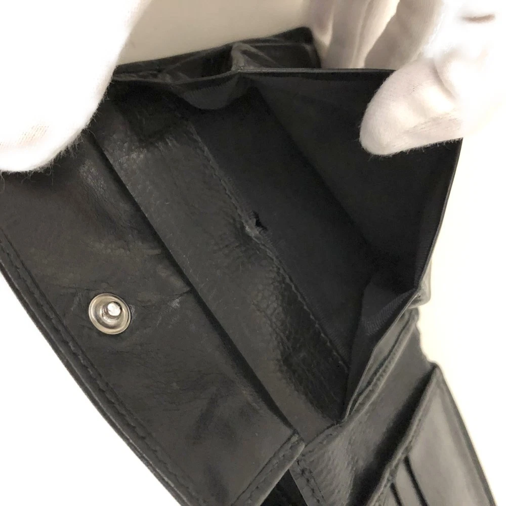 $650 PRADA Vitello Move Logo Bifold Wallet Black