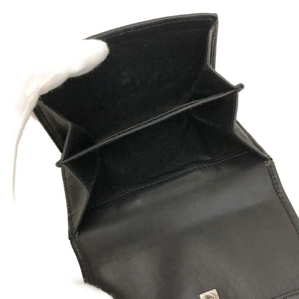 $520 GUCCI GG Canvas Logo Plate Bifold Wallet Black