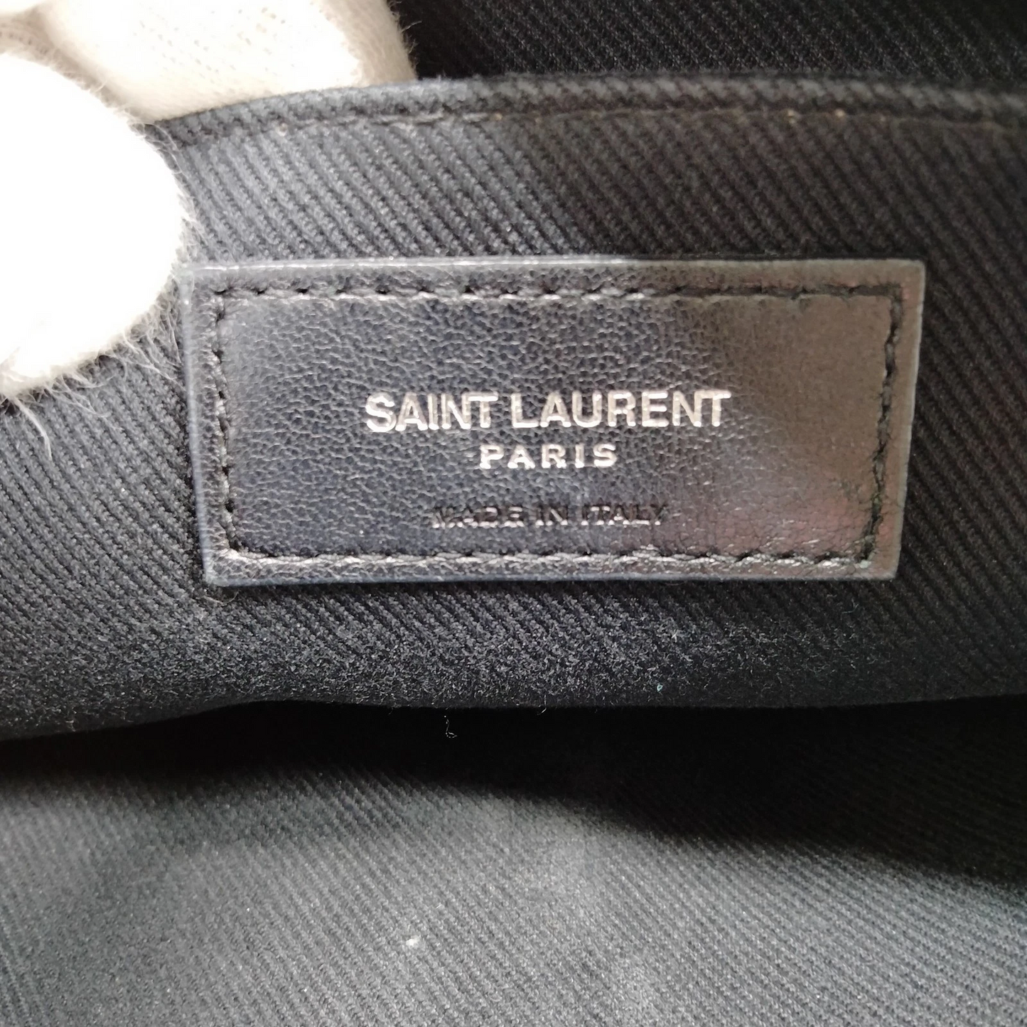 $1690 Saint Laurent Mini Lou Camera Bag Monogram Shearling Black