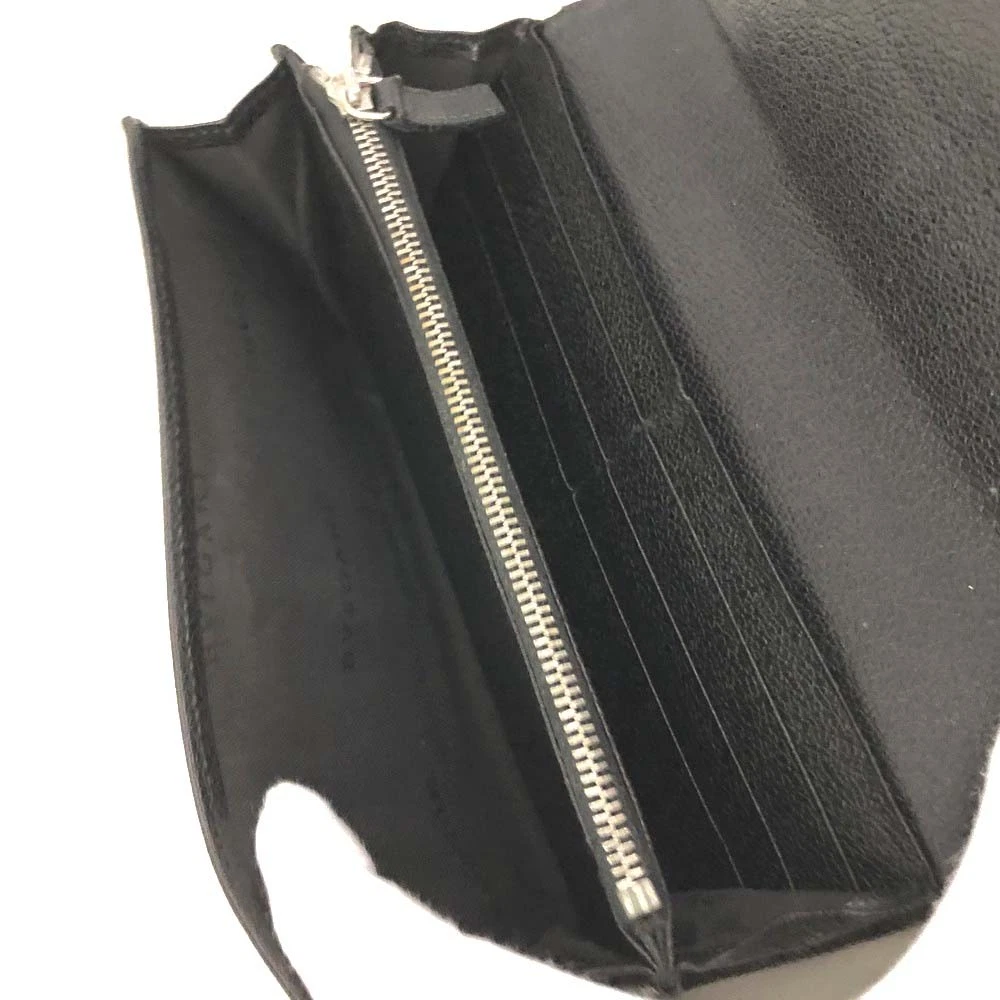 BVLGARI Millerighe PVC Bifold Long Wallet Black