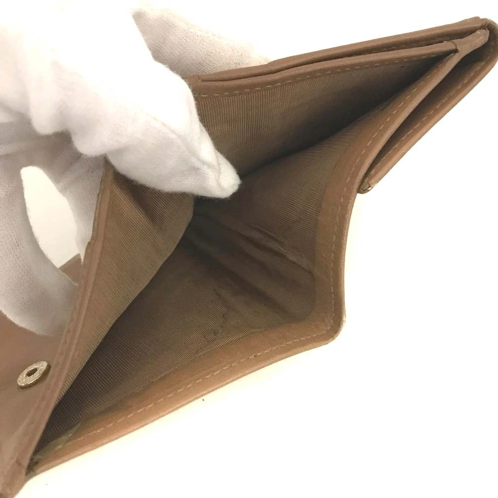 $640 CELINE Macadam PVC Bifold Wallet Purse Beige