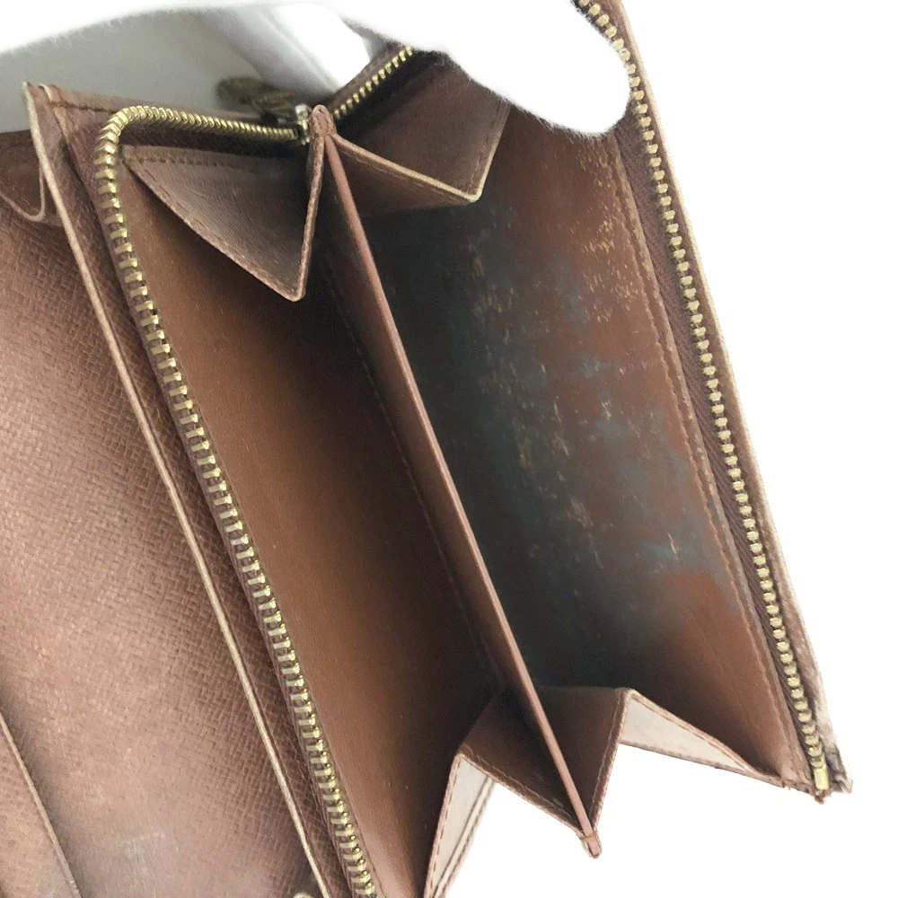 $560 1989 Louis Vuitton Monogram Porte-Monnaie Tresor Wallet  8907RA