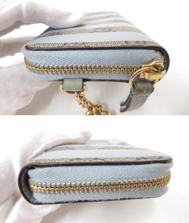 $450 2019 Gucci GG Supreme Marmont Zip Around Coin Wallet 456126-525040