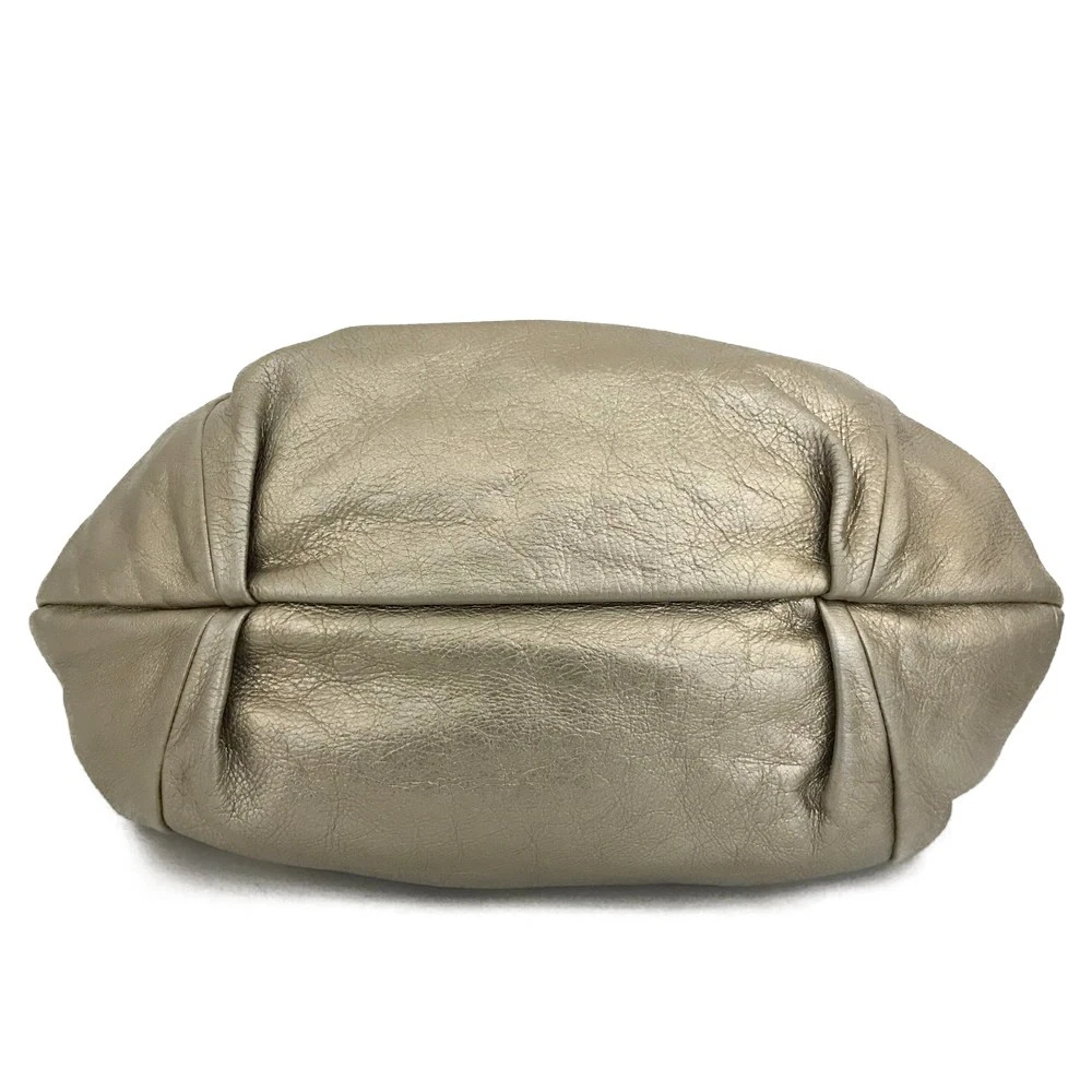 Salvatore Ferragamo Vara Leather Hand Bag Gold/8CH0052