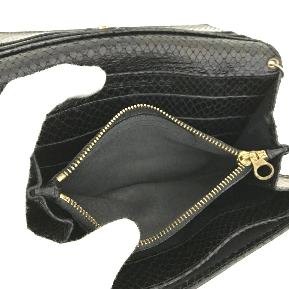 See By Chloe Leather Long Bifold Wallet Black