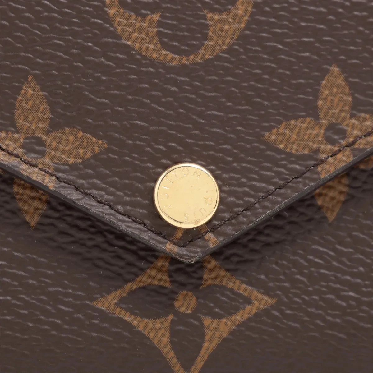 Louis Vuitton Monogram Porto Cartolecto Verso M69431 Black × Brown Coin Purse Th