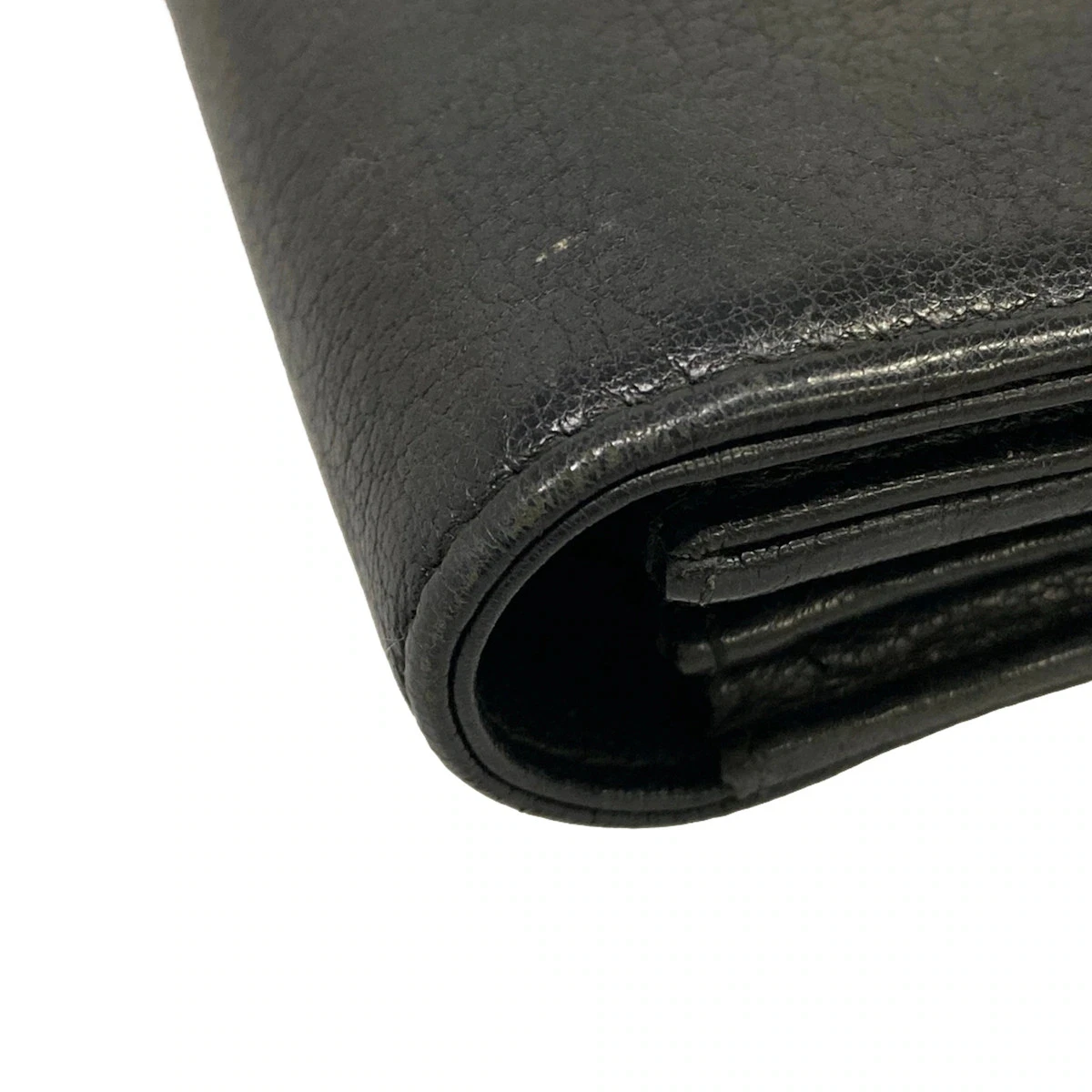 CHANEL Black Leather Long Wallet