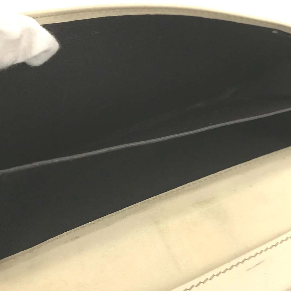$820 GUCCI GG Logo Leather Long Bifold Wallet Ivory Cream Web