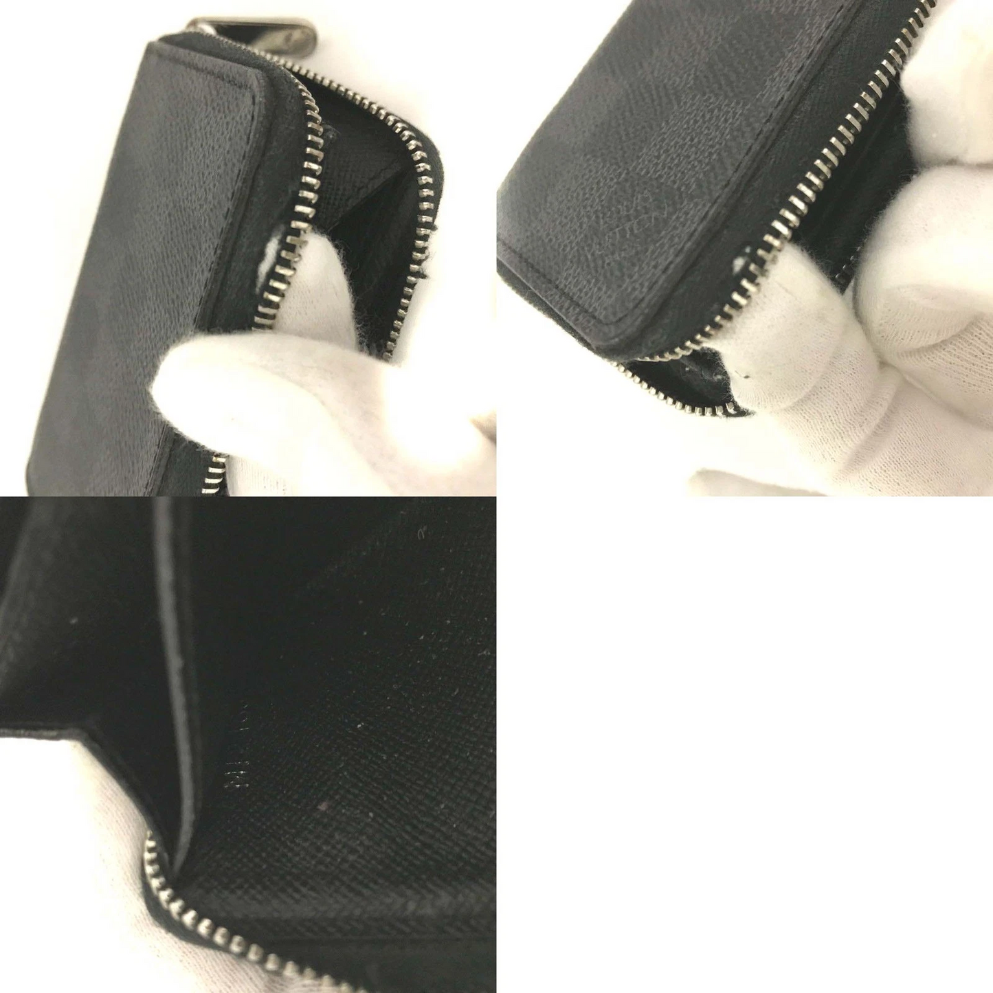 Louis Vuitton Damier Graphite Zippy Zip Coin Purse Wallet