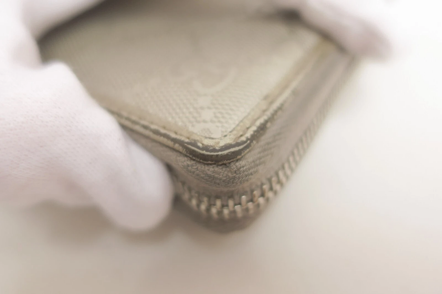 $660 Gucci GG Imprime Canvas Zip Around Wallet