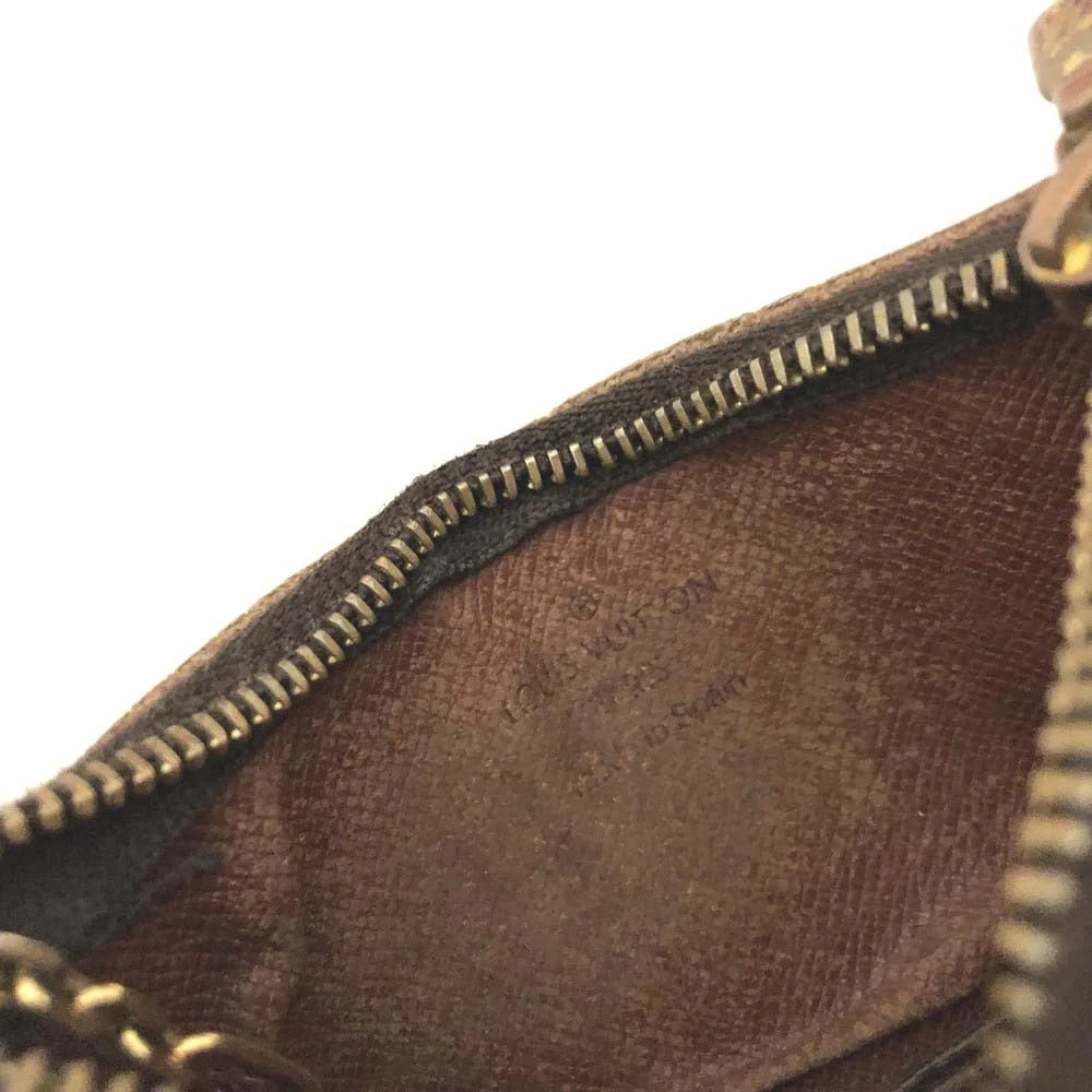 Louis Vuitton Monogram Pochette Cles Wallet Coin Purse Brown CA1020