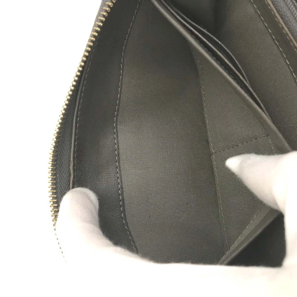 Jimmy Choo Filipa Star Studded Leather Zip Around Long Wallet Gray