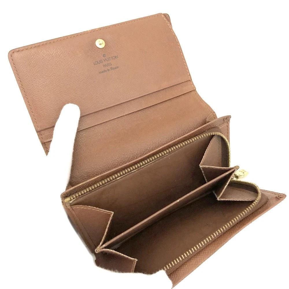 $560 2000 Louis Vuitton Monogram Porte Monnaie Billets Trésor Wallet CA0030