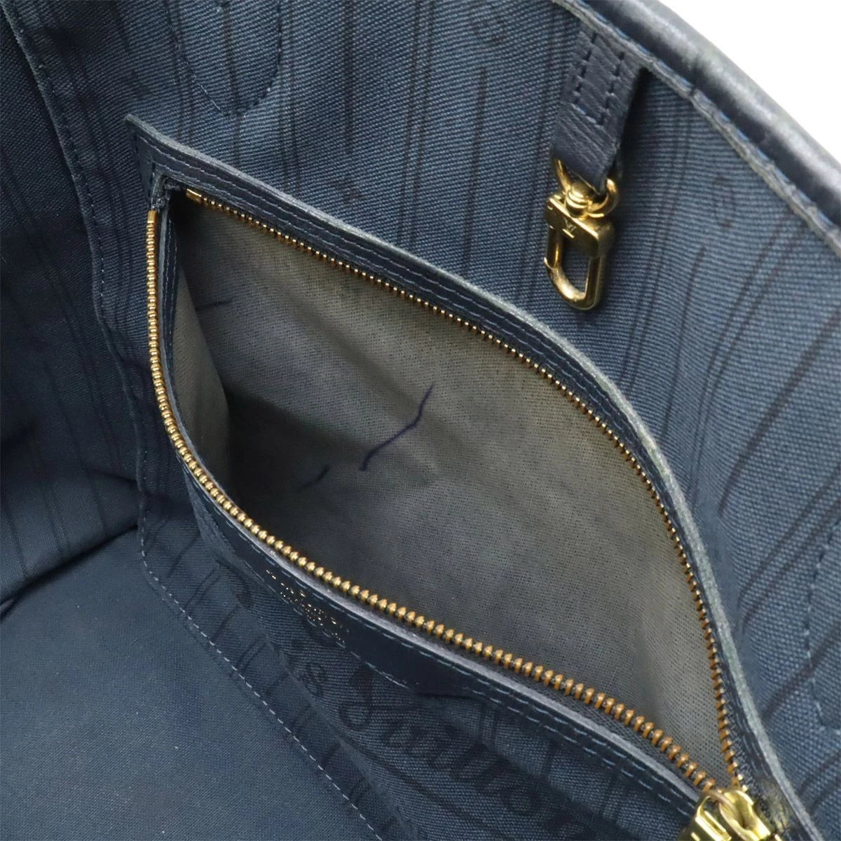 Louis Vuitton Neverfull Tote MM Blue Canvas