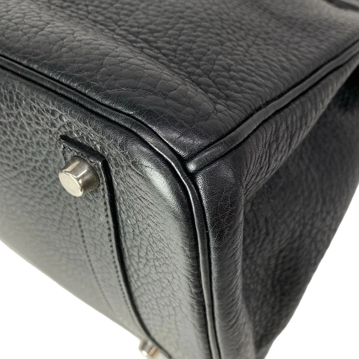 HERMES Birkin 35 Black Togo Square J Handbag
