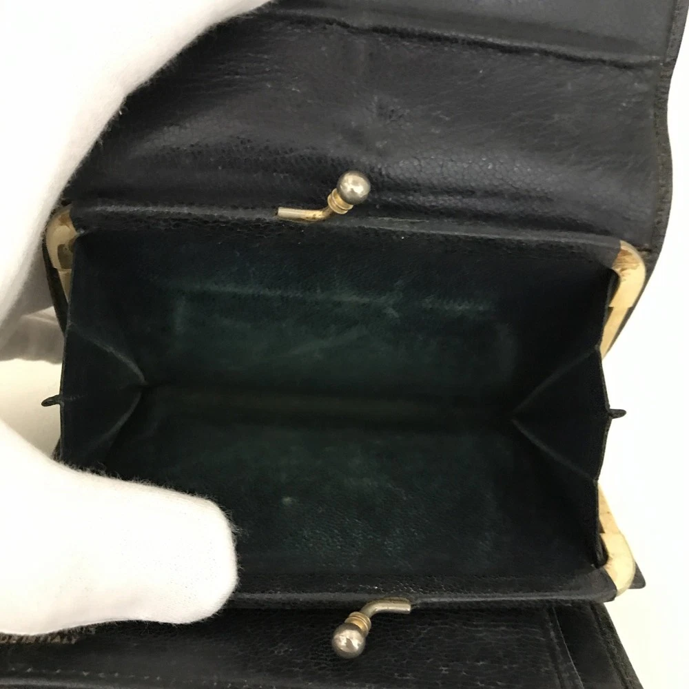 $590 CELINE C Macadam Canvas Trifold Wallet Navy Blue