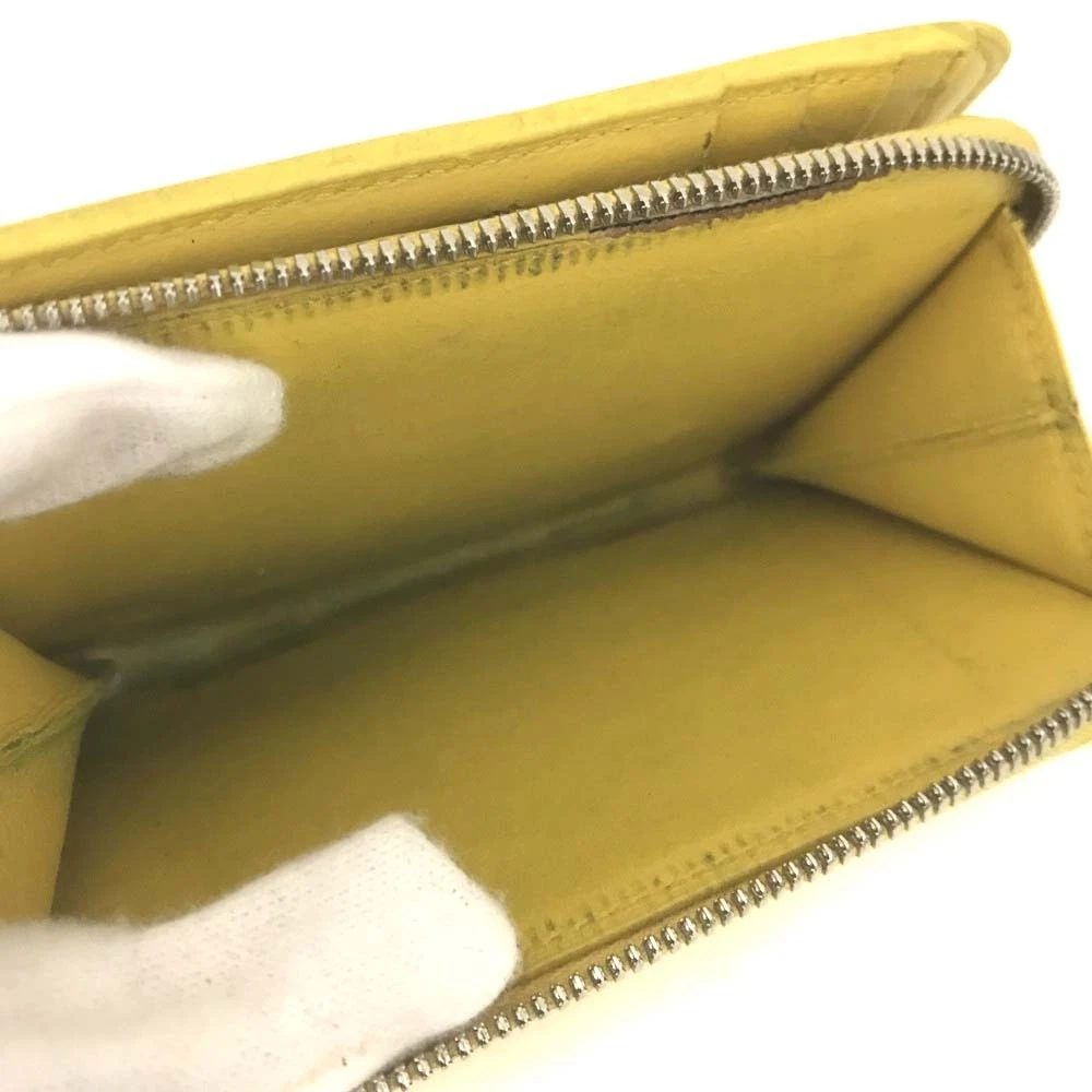 BALENCIAGA BB Logo Leather Bifold Wallet Yellow