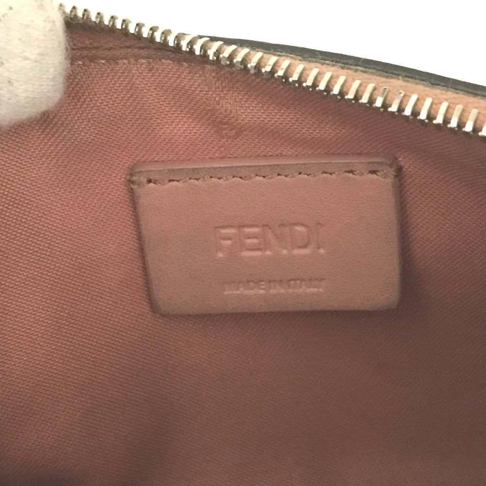 FENDI F is Fendi Leather Coin Card Holder Pink/6CF1176