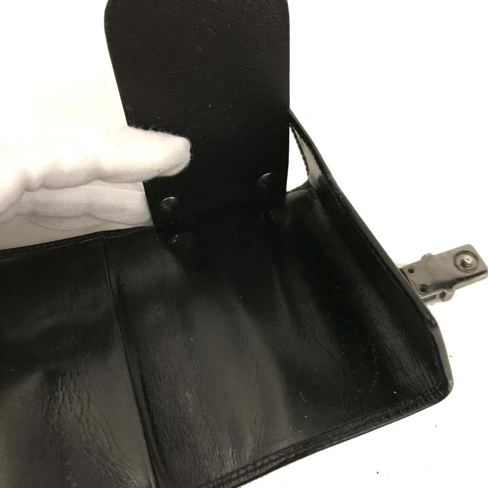 GUCCI Logo Leather 6 Ring Key Case Black