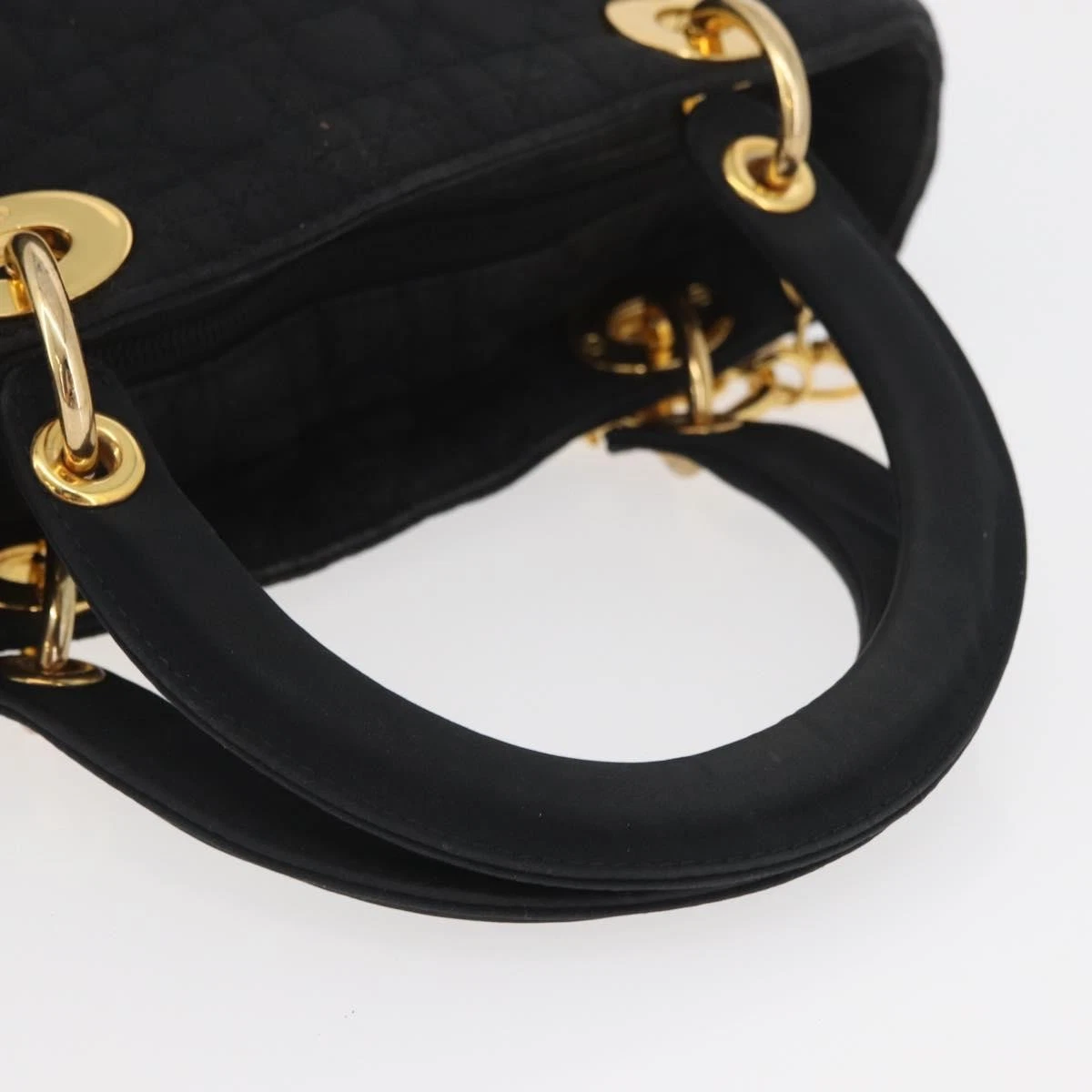 $5100 Dior Nylon Cannage Medium Lady Dior Black