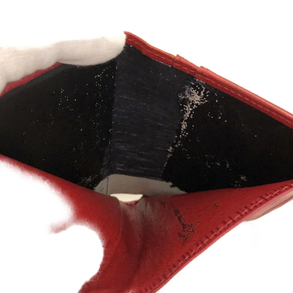 Louis Vuitton Epi Porte Monnaie Billets Viennois Leather Wallet Red MI0080