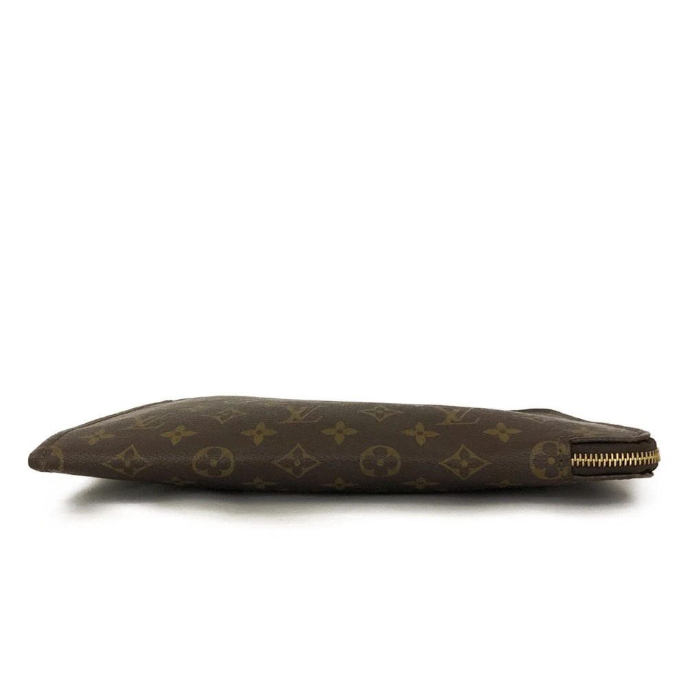 Louis Vuitton Monogram Poche Document Business Bag Brown