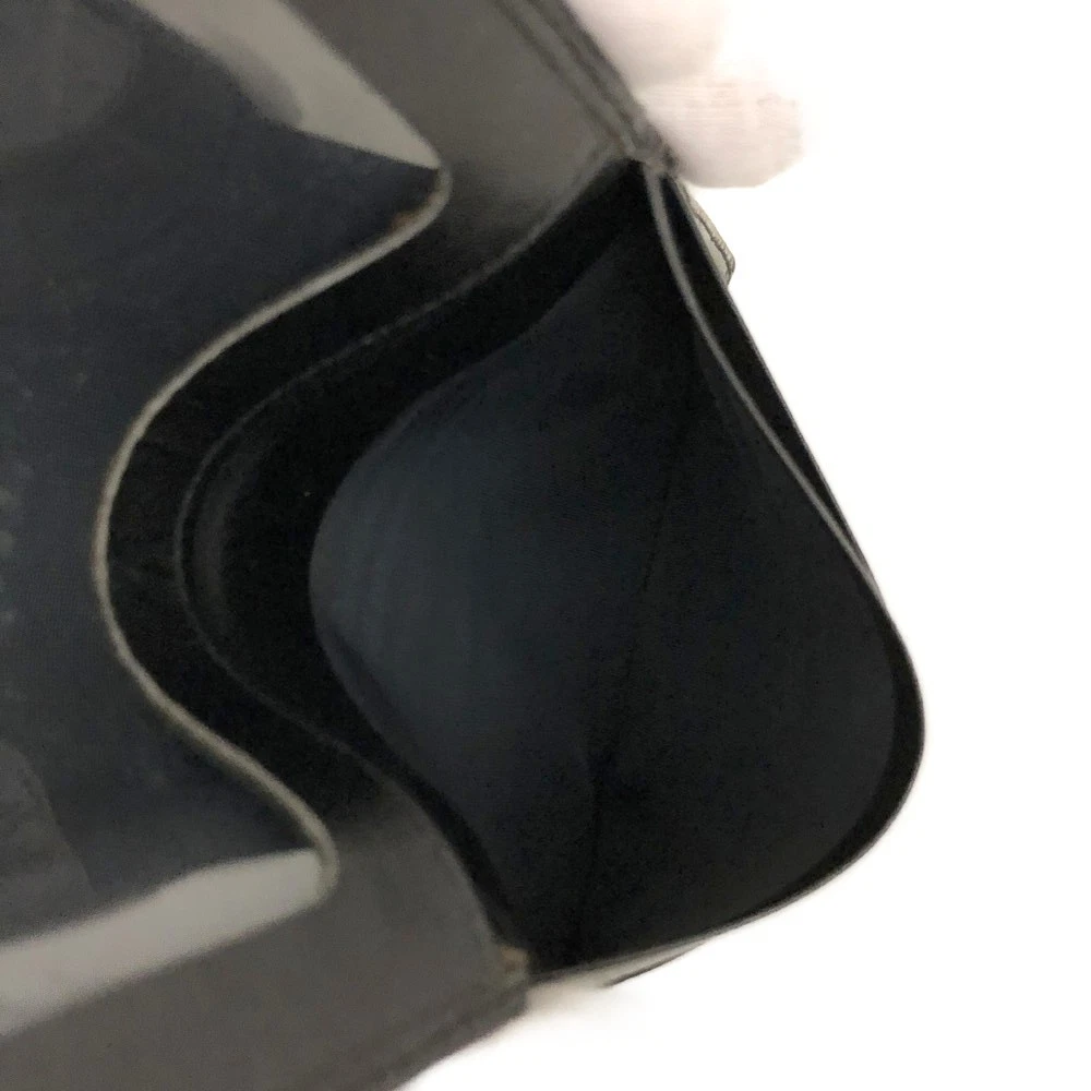 $450 CHRISTIAN DIOR Grained Calfskin Logo Card Case Black