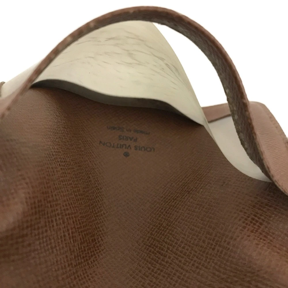 $535 2003 Louis Vuitton Monogram Porte 2 Cartes Vertical Pass Card Case Brown CA0053