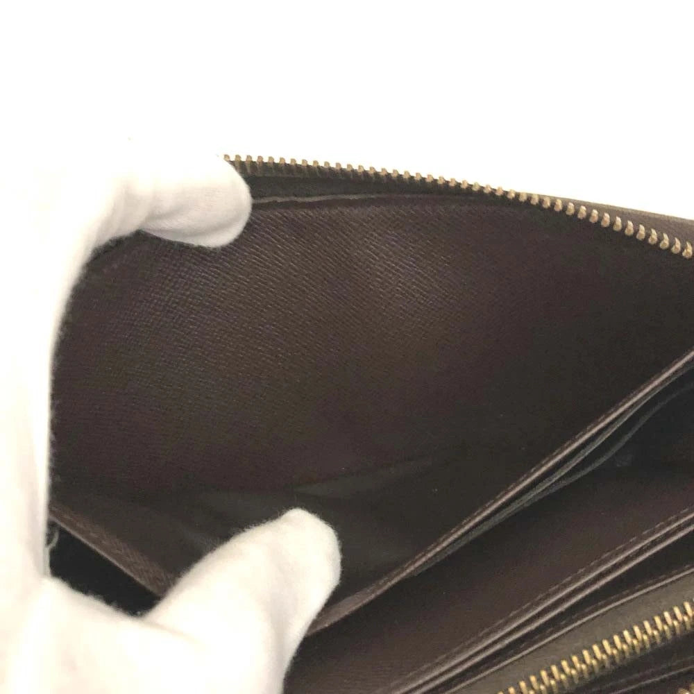 Louis Vuitton Damier Zippy Zip Around Long Wallet Purse Brown CA0150