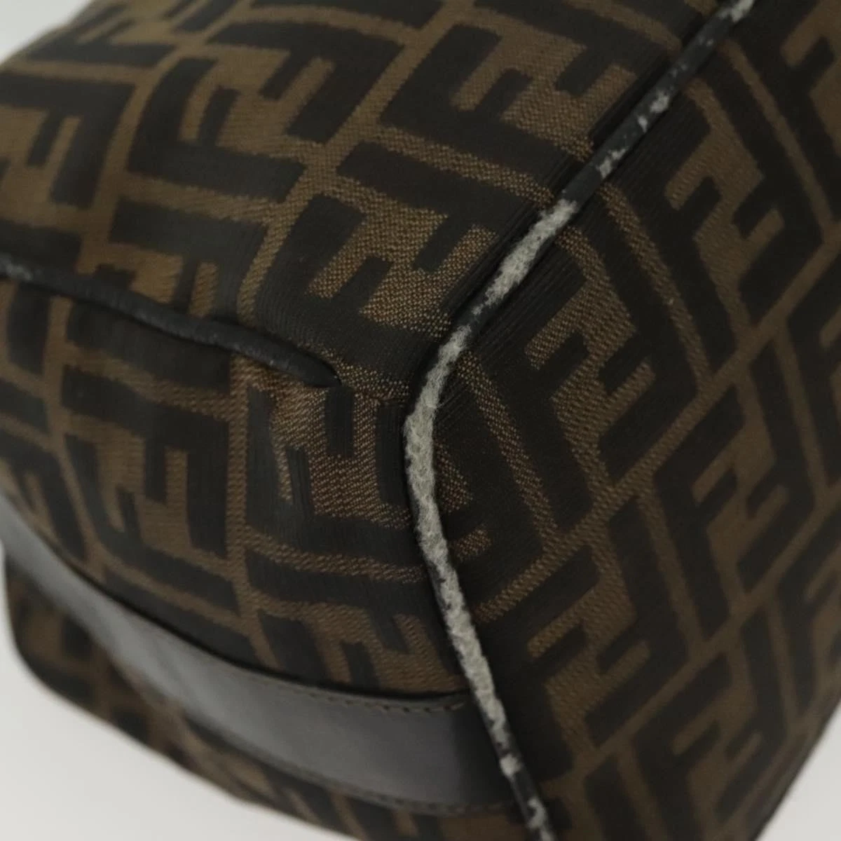 $980 2003 Fendi Zucca Canvas Vanity Hand Bag 2211-26715-009