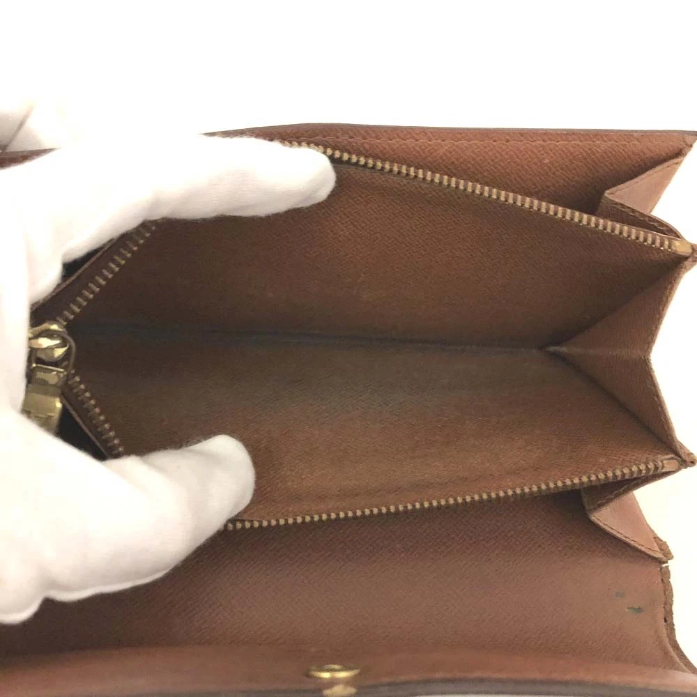 $725 1997 Louis Vuitton Monogram Portefeiulle Sarah Long Bifold Wallet Brown CA0917