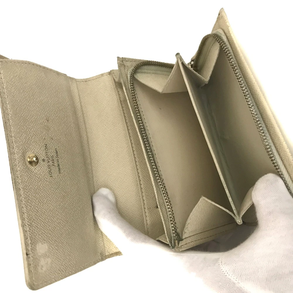 $560 2007 Louis Vuitton Damier Azur Porte Monnaie Billets Tresor Bifold Wallet CA5007