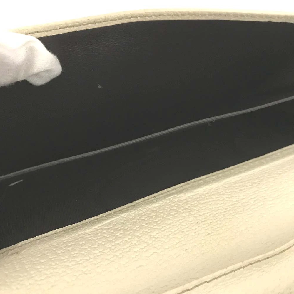 $710 GUCCI GG Logo Canvas Leather Long Bifold Wallet Beige Signature GG