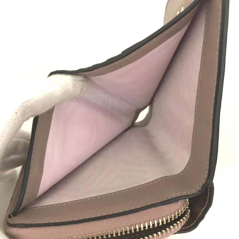 VALENTINO Garavani Rock Studs Leather Bifold Wallet Pink/6CF1186