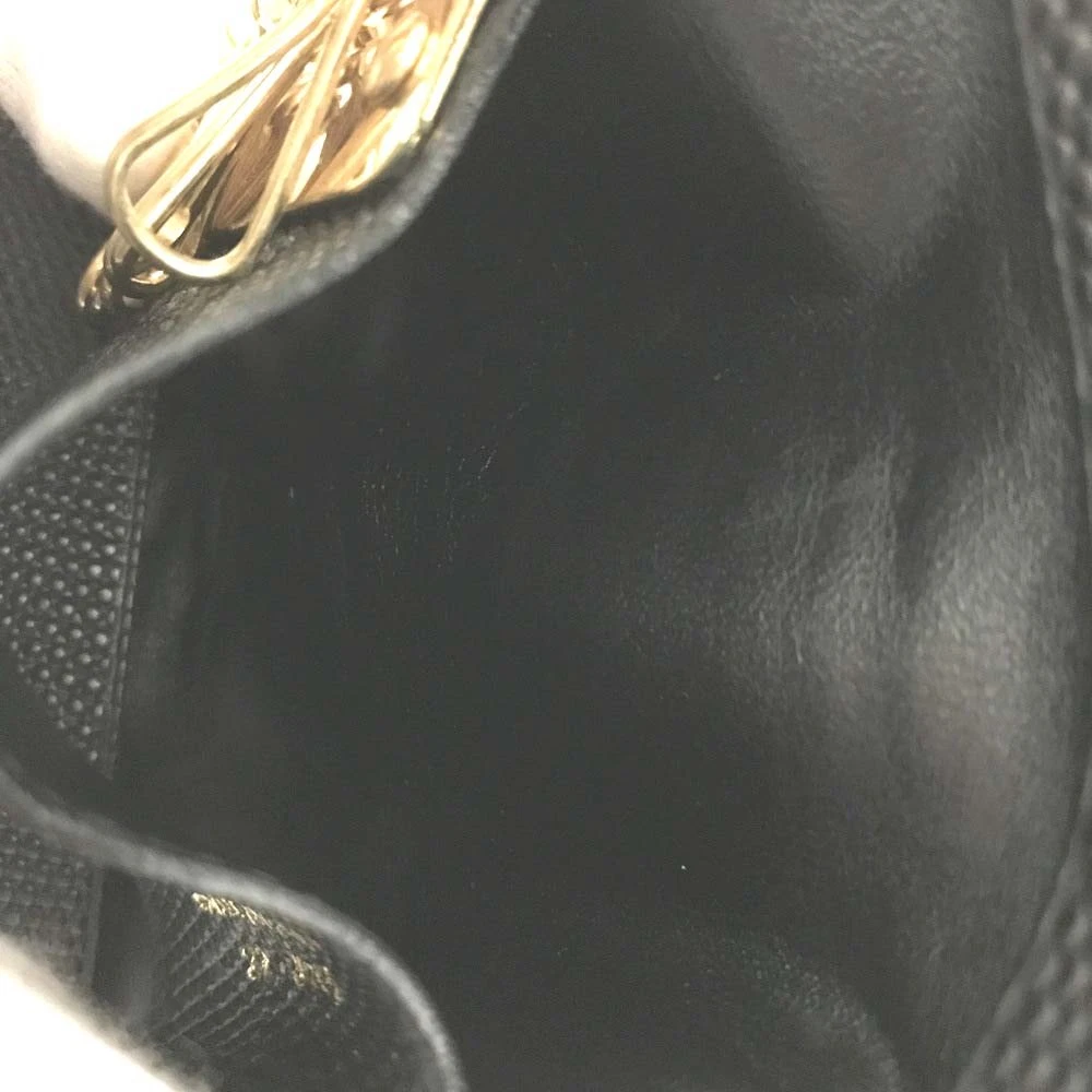 $380 Salvatore Ferragamo Vara Leather 6 Ring Key Case Black
