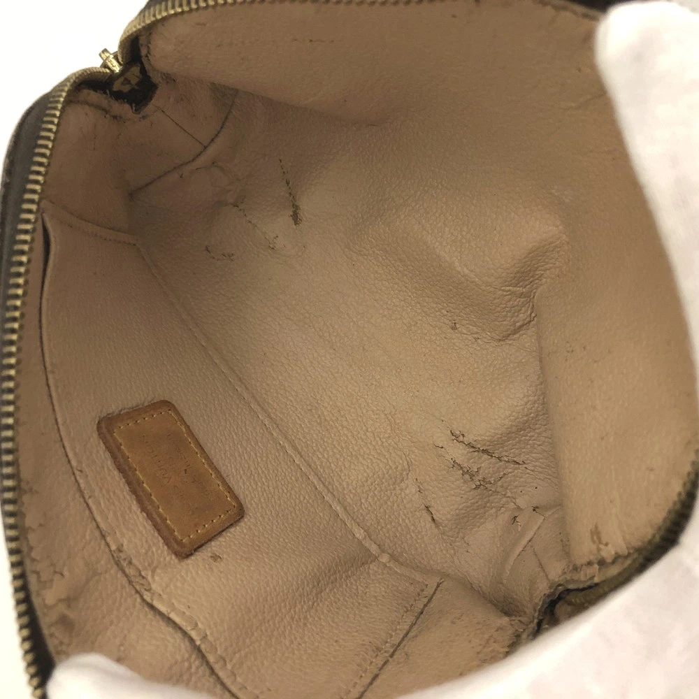 Louis Vuitton Monogram Pochette Cosmetics Pouch Brown CA0052