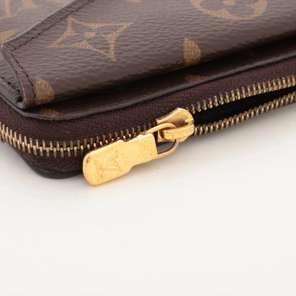 Louis Vuitton Monogram Porto Cartolecto Verso M69431 Black × Brown Coin Purse Th