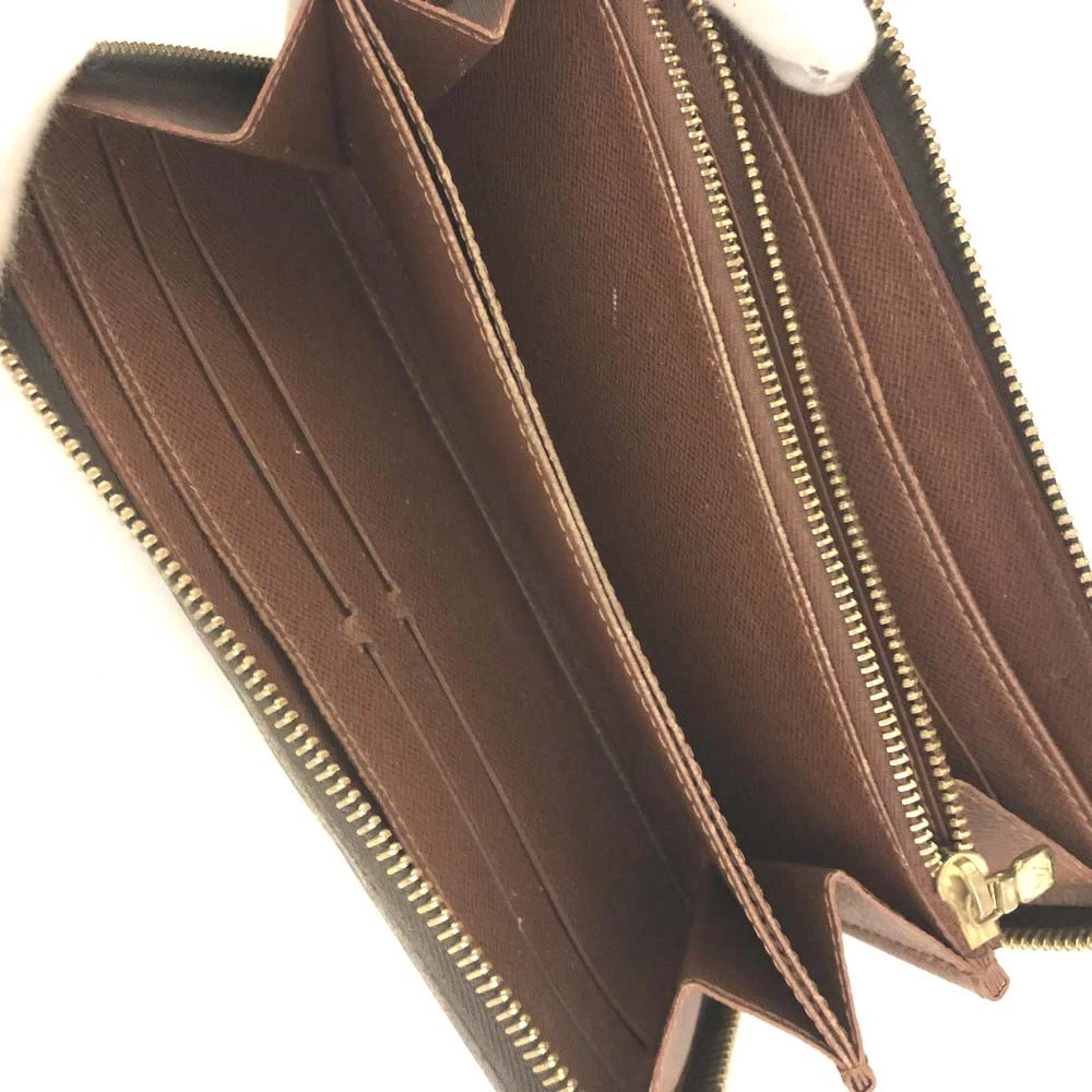 EGA Louis Vuitton Monogram Zippy Zip Around Long Wallet Purse Brown/3CH0320