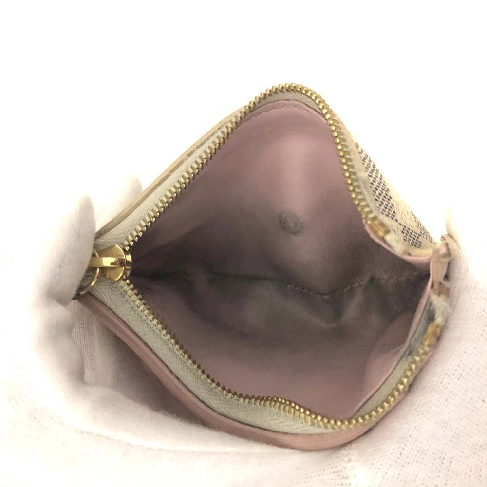 $625 2019 Louis Vuitton Damier Azur Rose Ballerine Victorine Wallet White Pink  FH4179
