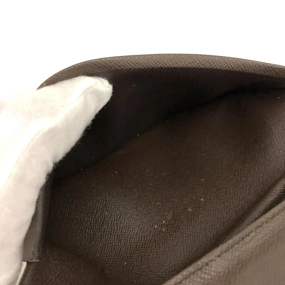 EGA Louis Vuitton Damier Porte feiulle Brazza Long Wallet Purse Brown/3CA1367 TS2151