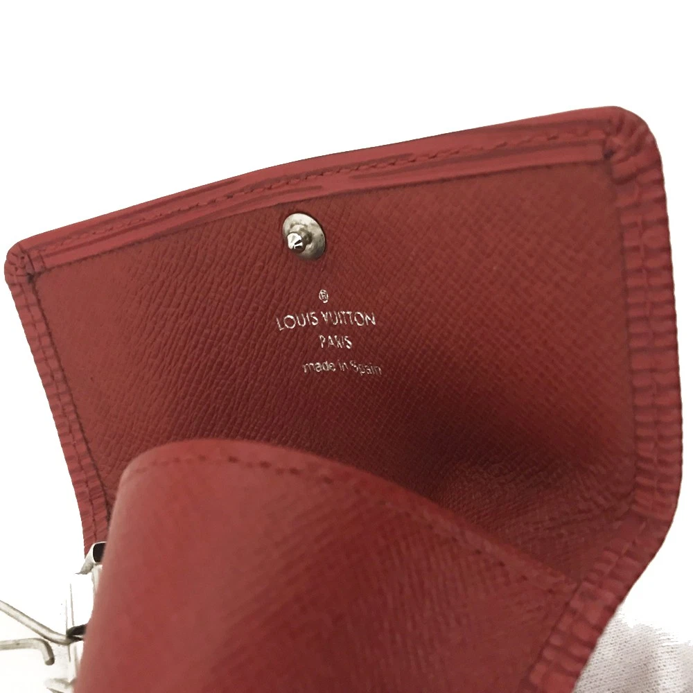 $345 Louis Vuitton Epi Multicles Leather 4 Ring Key Case Red CA1015