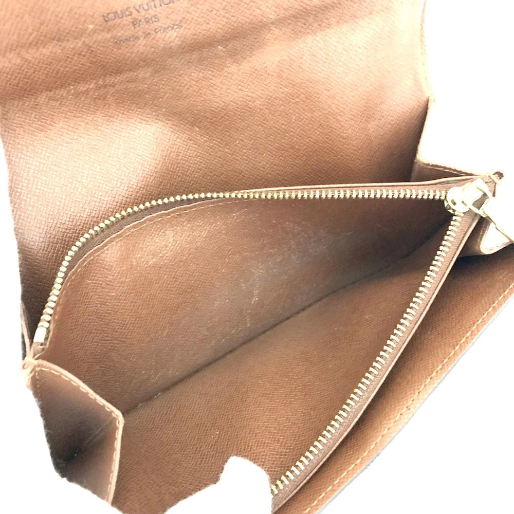 $775 2000 Louis Vuitton Monogram Portefeiulle Sarah Long Bifold Wallet Brown MB0090