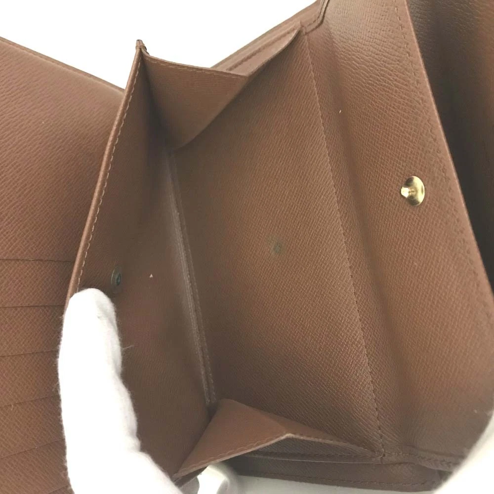 $635 1997 Louis Vuitton Monogram Porte Tresor Etui Papiers Trifold Wallet SP1917