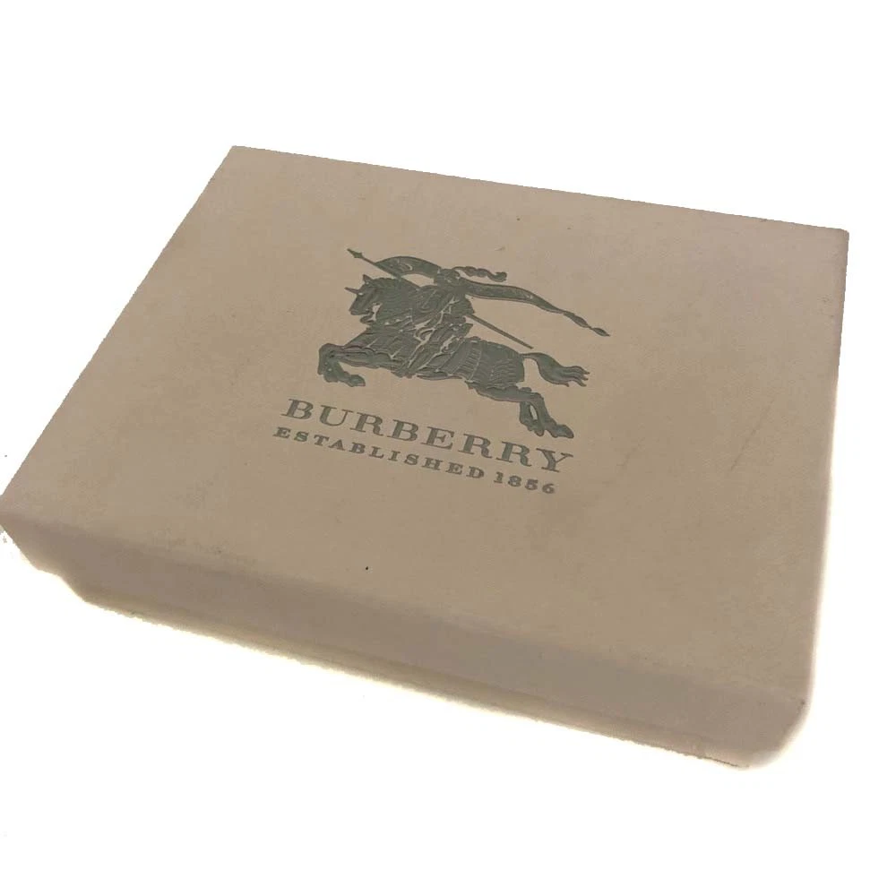 $350 BURBERRY Nova Check Coated Canvas Key Case Beige