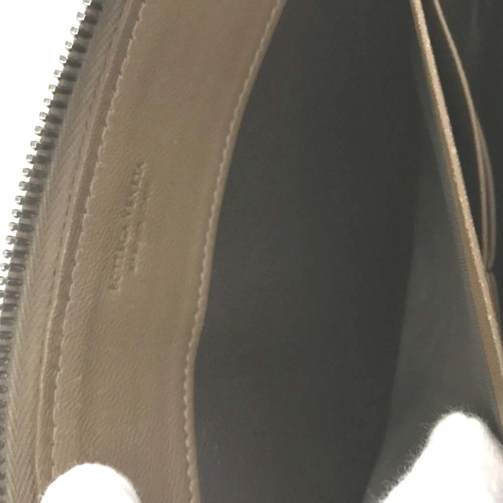 $1100 Bottega Veneta Nappa Intrecciato Zip Around Wallet Ebano Brown
