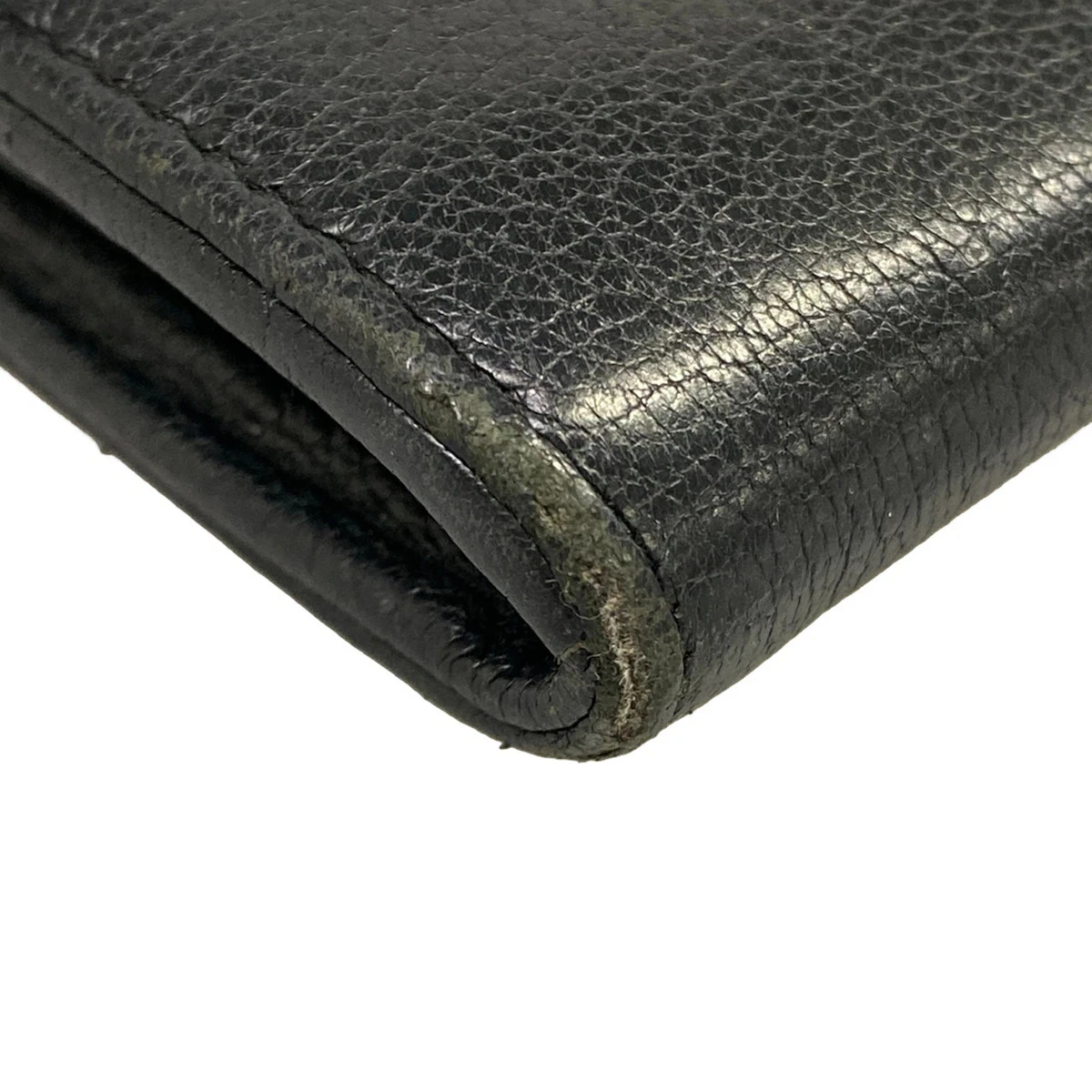 CHANEL Black Leather Long Wallet