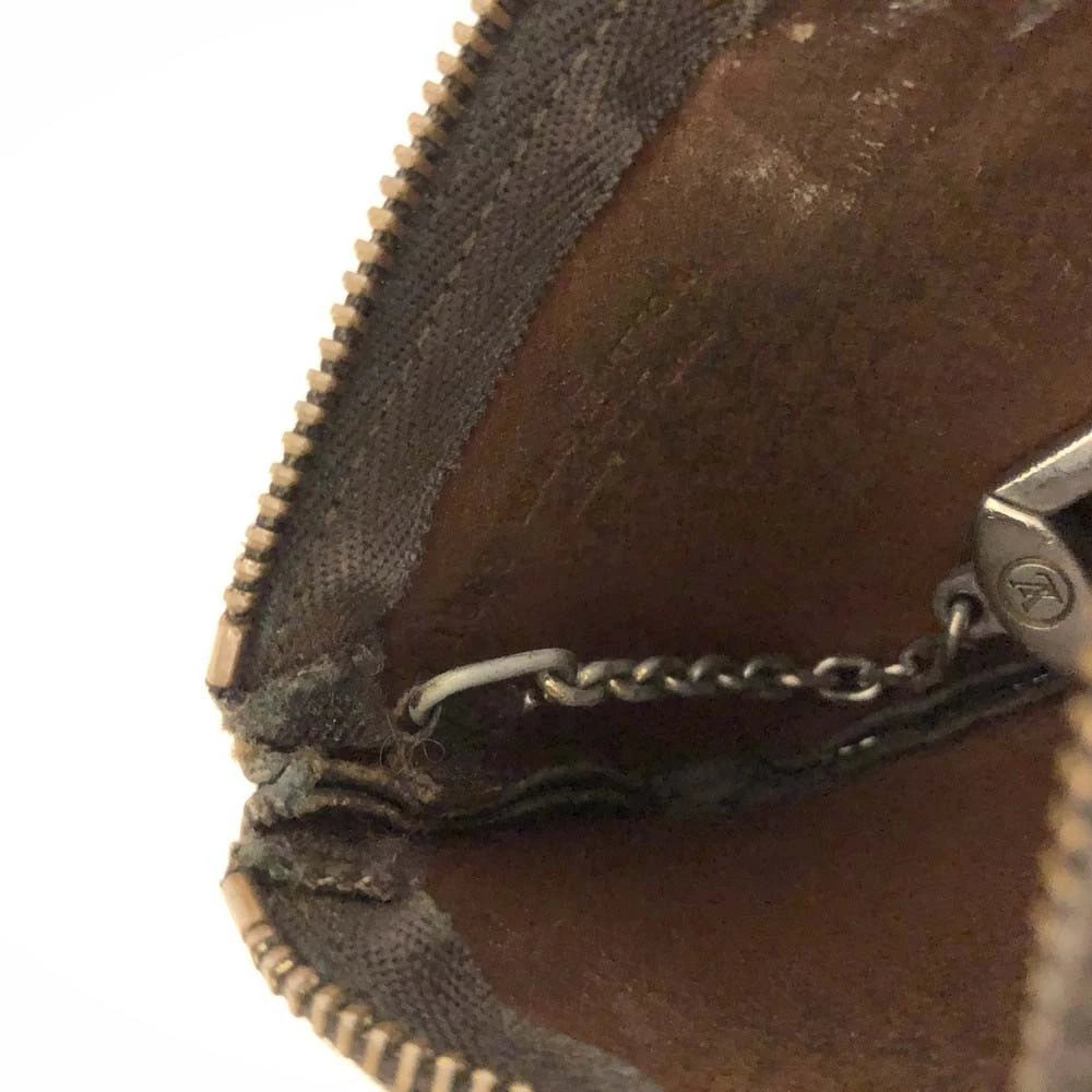 Louis Vuitton Monogram Pochette Cles Wallet Coin Purse Brown 8901ET