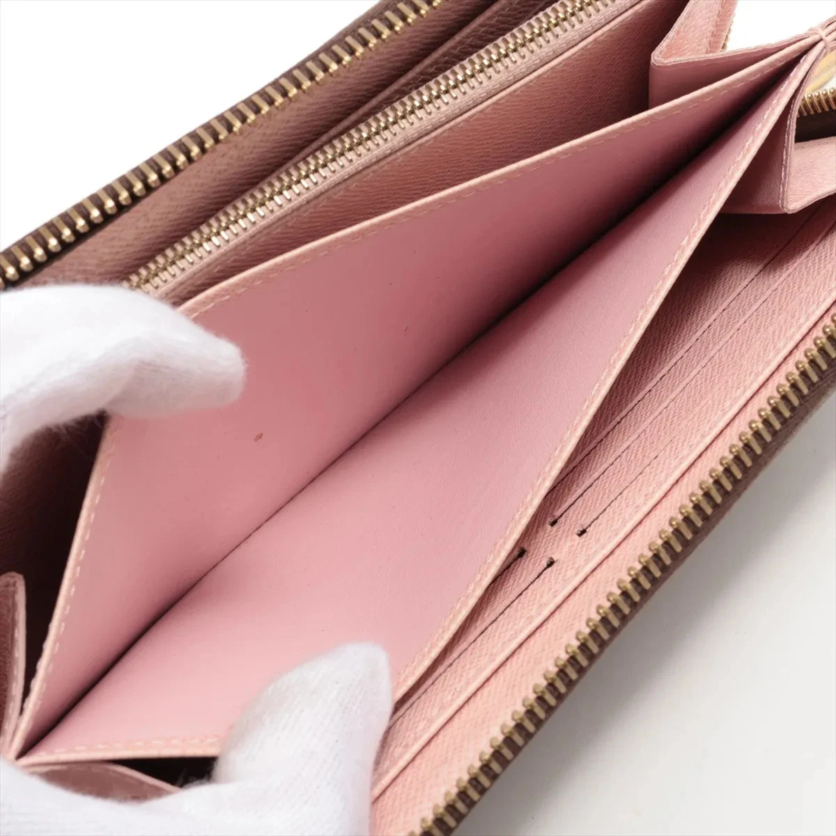 $915 Louis Vuitton Monogram Zippy Wallet Rose Ballerine CA0176