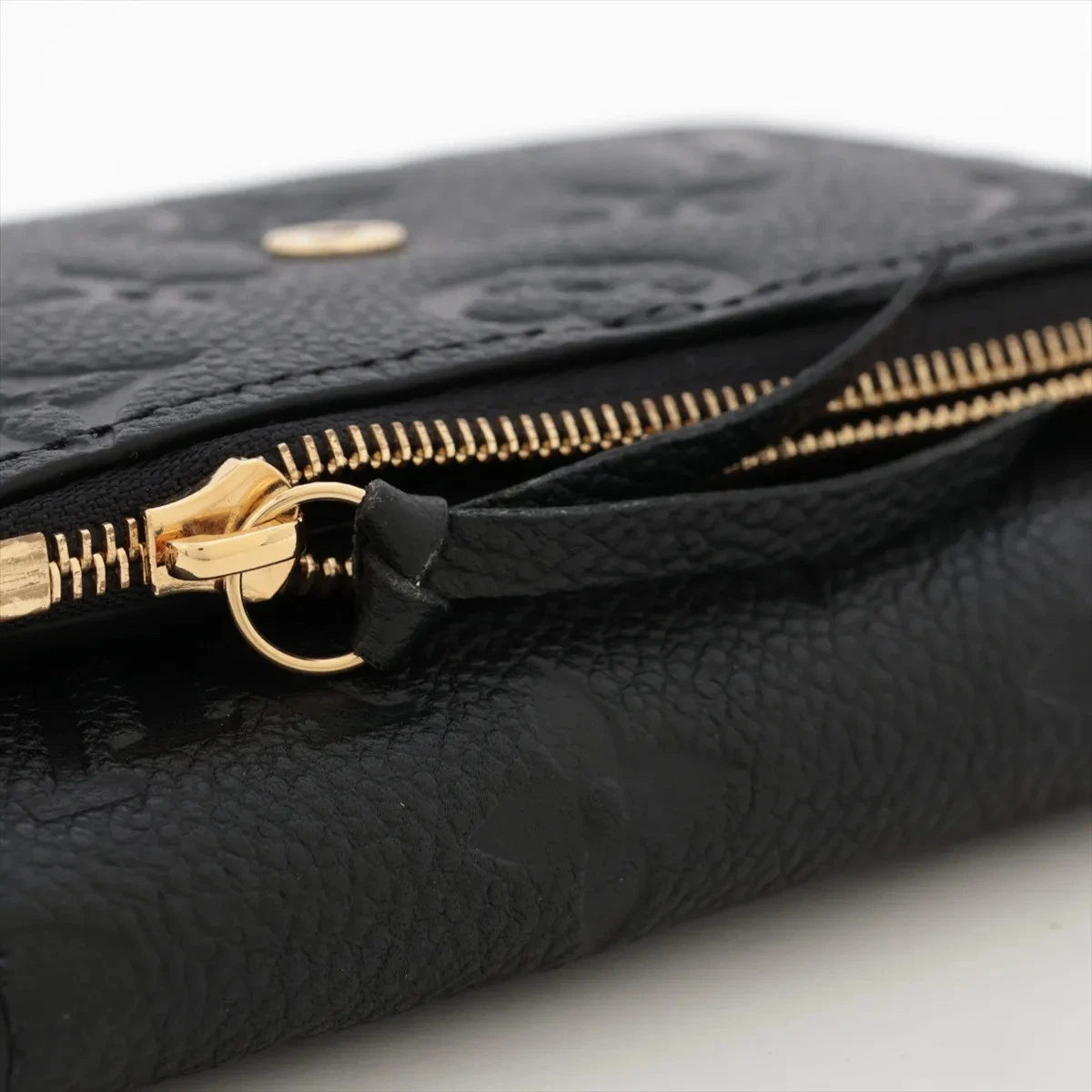 $780 Louis Vuitton Empreinte Portefeuille Victorine Noir Compact Wallet 10021122