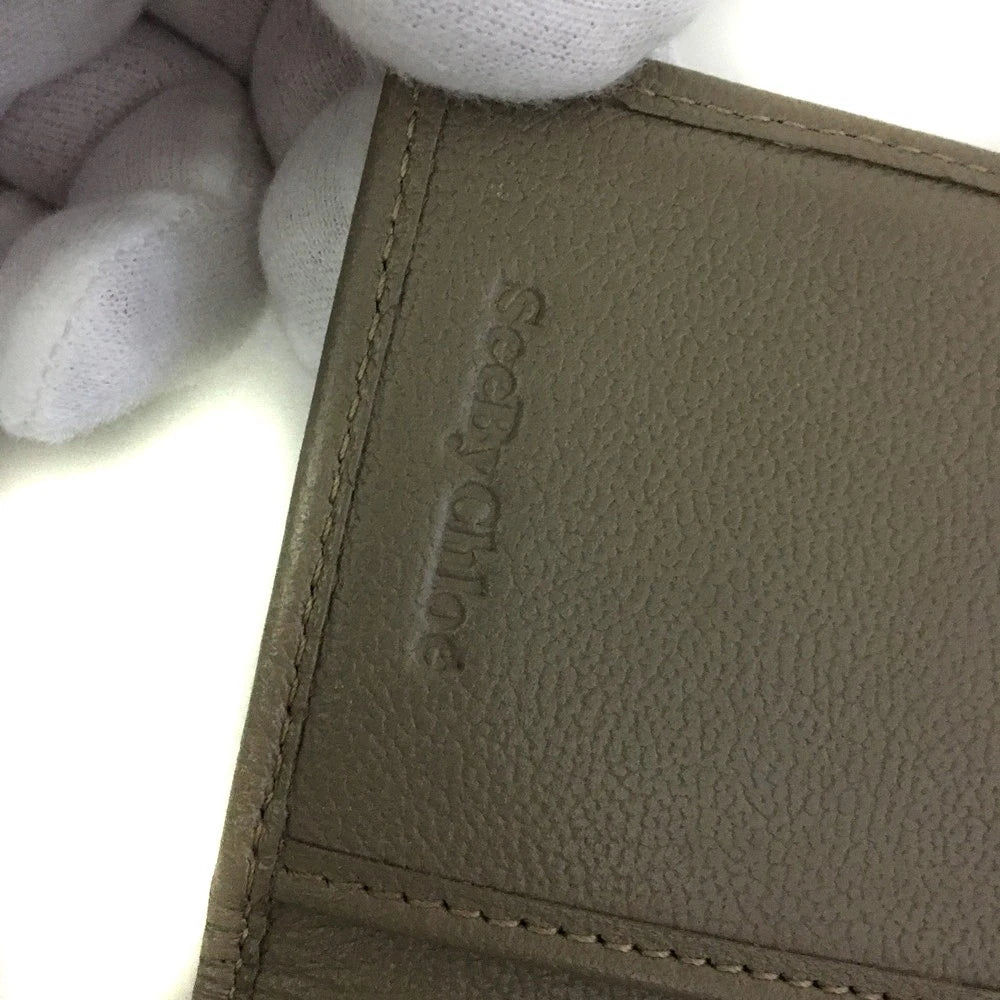 $225 See By Chloe Logo Leather Trifold Wallet Purse Gray Clutch